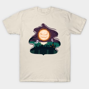 Smiling pumpkin moon T-Shirt